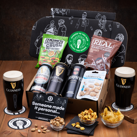 Irish Stout & Snack Cheers Dad Hamper with Official Guinness Glass