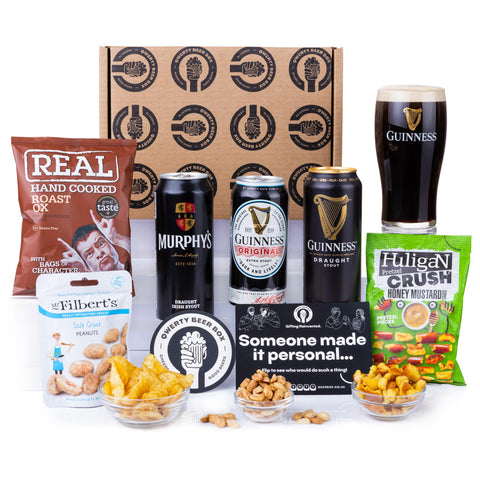 Irish Stout & Snack Hamper with Official Guinness Glass