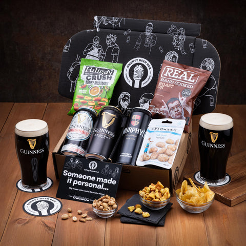 Irish Stout & Snack Hamper with Official Guinness Glass
